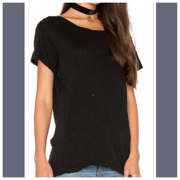 Current/Elliott black destroyed crewneck  NWT - Picture 2 of 9